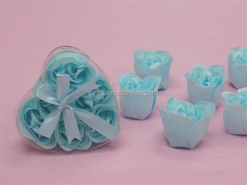 Heart Rose Soap Petals-Light Blue