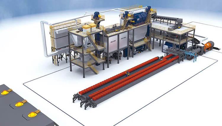 Foundry molding casting production line