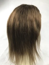 Perfect Natural Hairline 14inch Chinese Human Hair Silk Top Women Full Head Entire Wigs for Asians