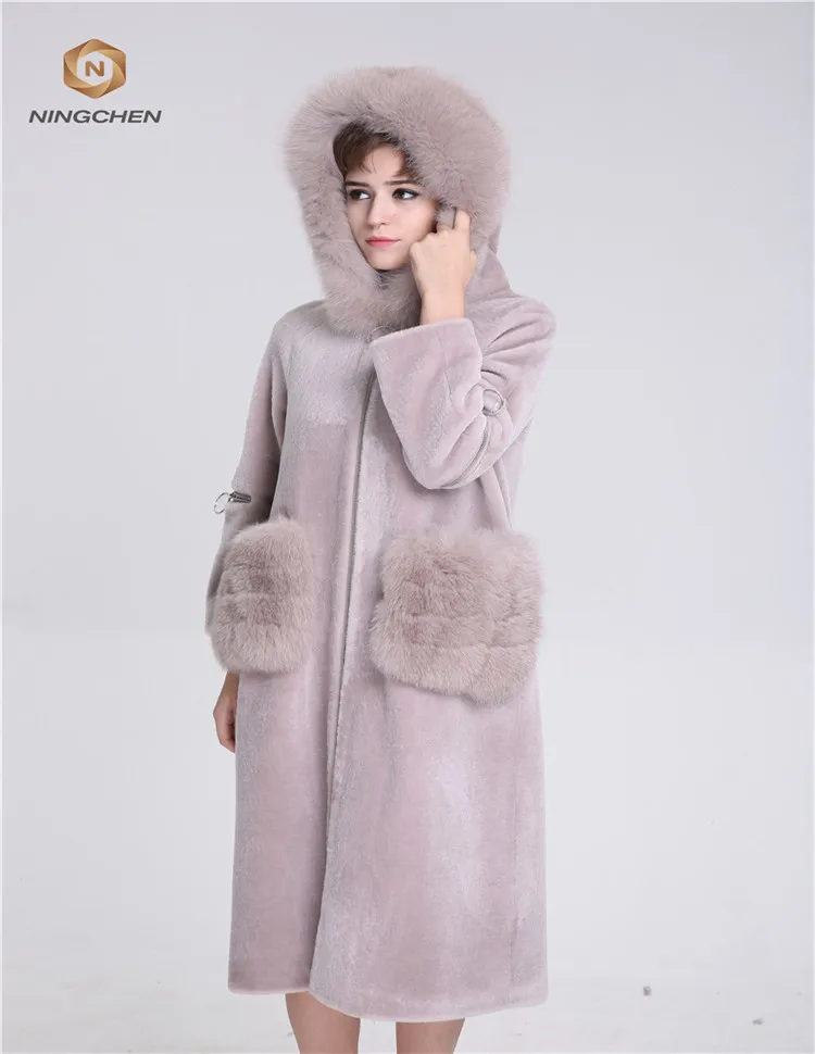 100% real natural fox fur Vest sleeveless long coat women genuine fox fur vest winter 100% real natural fox fur Vest