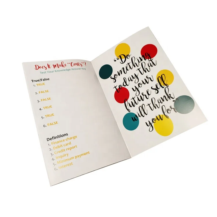 Custom Printed A4/A5 Soft Cover Full Color Workbook Booklet Book Catalogue Brochure Printing