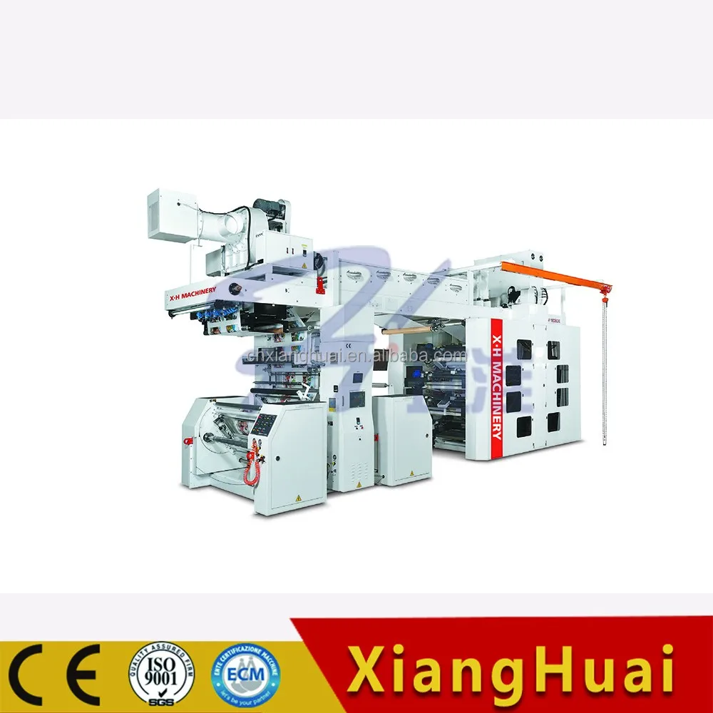 6 цветов центральный барабан полностью автоматический PE дышащая пленка флексографские печатные машины