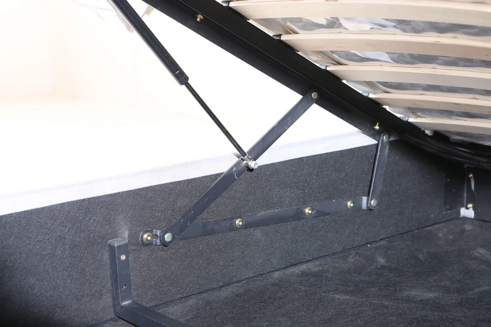 
hydraulic lift up fabric storage modern soft bed 