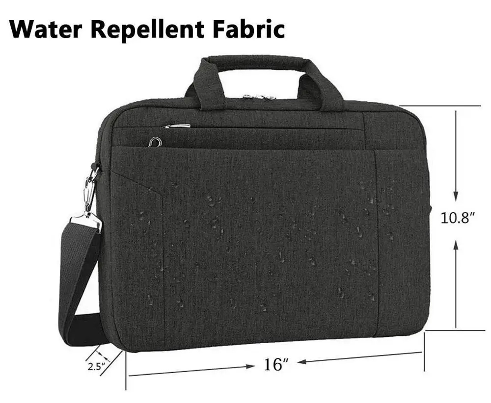OEM 15.6 Inch Water-Resistant Laptop Sleeve Case Computer Message Briefcase Bag with Belt  for Men
