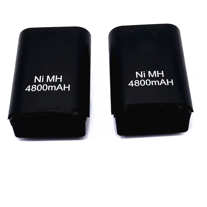 For Xbox 360 Controller Batteries Black White 4800mah Portable Charger Power Bank Rechargeable Pack Ni-mh Battery