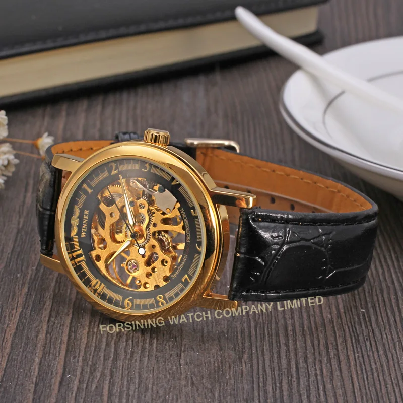 T-WINNER China watch manufacturer cheap mechanical skeleton watch oem watch
