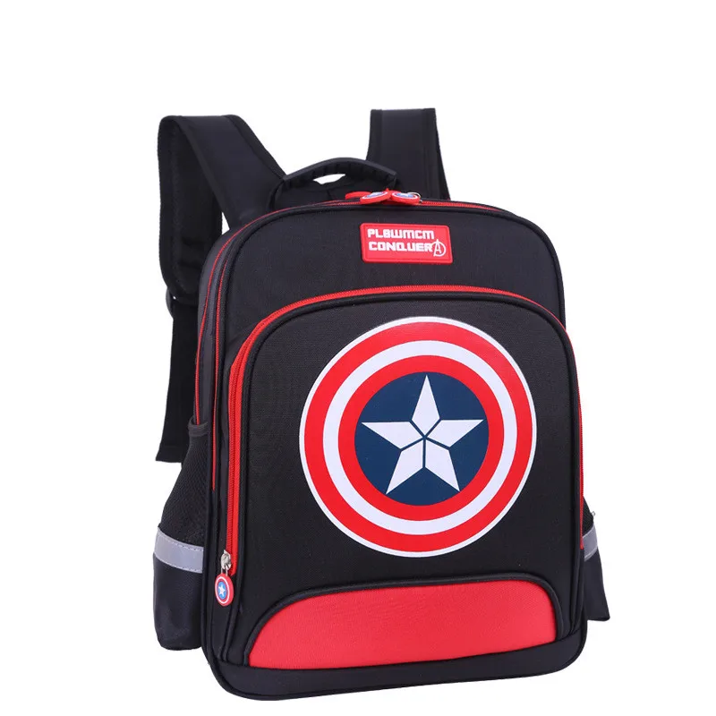 
2019 New Arrival Style Kids Bag Captain American Character Cartoon School Backpack For Boys Girls 
