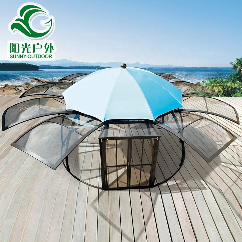 China Manufacturer Luxury Outdoor Gazebo Canopy Aluminium Sunroom Garden Gazebo Tent
