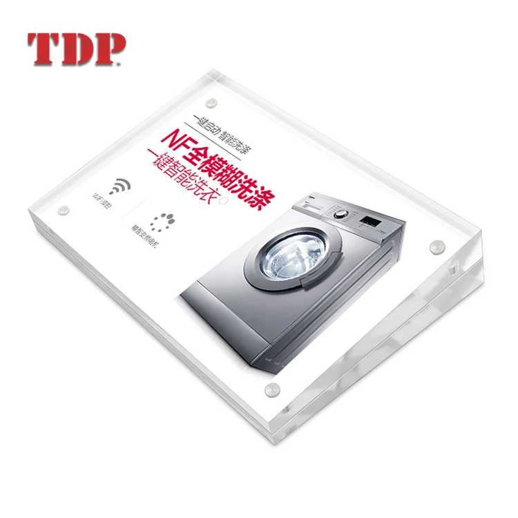 Desktop Sign Info Card Magnetic Photo Frame Display Acrylic Tag Price Label Holder