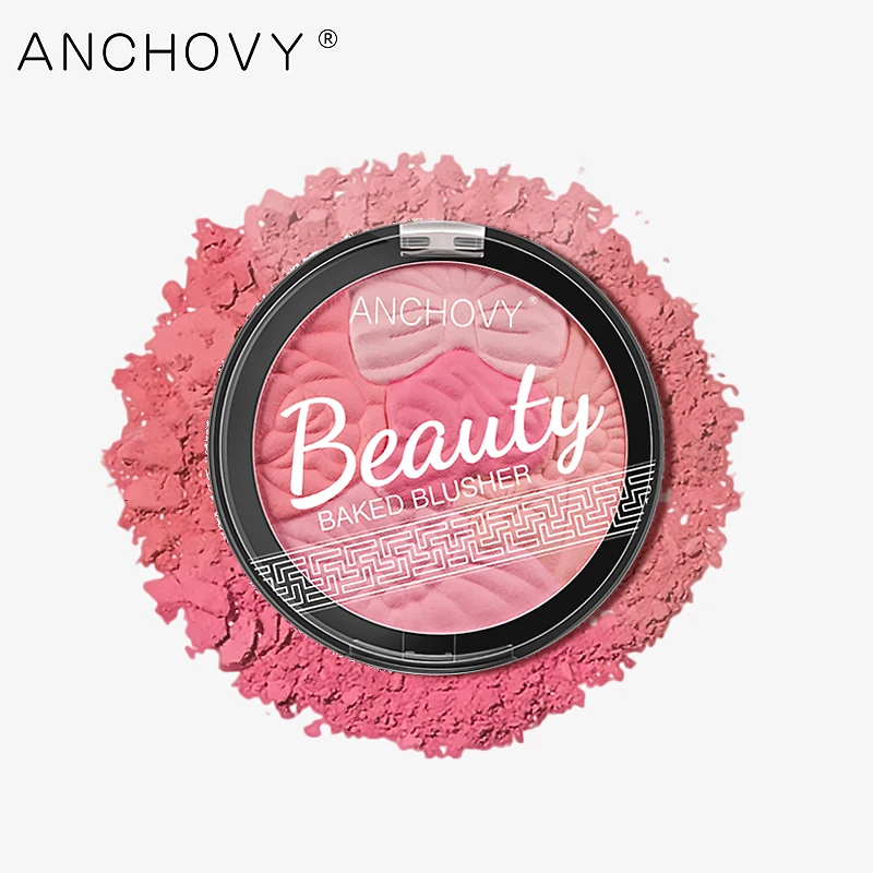 
Ready To Ship ANCHOVY 5 colors Flower Style Natural Mineral Baked Blusher For Face 