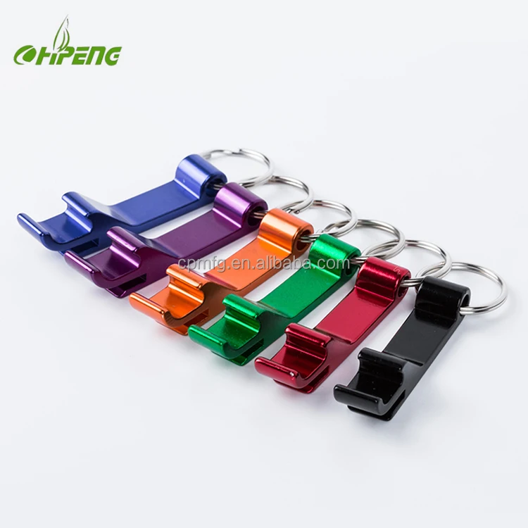 With Key Ring Bottle Opener Key Chain Bulk Blank Aluminum Bottle Opener Custom Shape Promotional Gifts Custom Logo Pantone Color