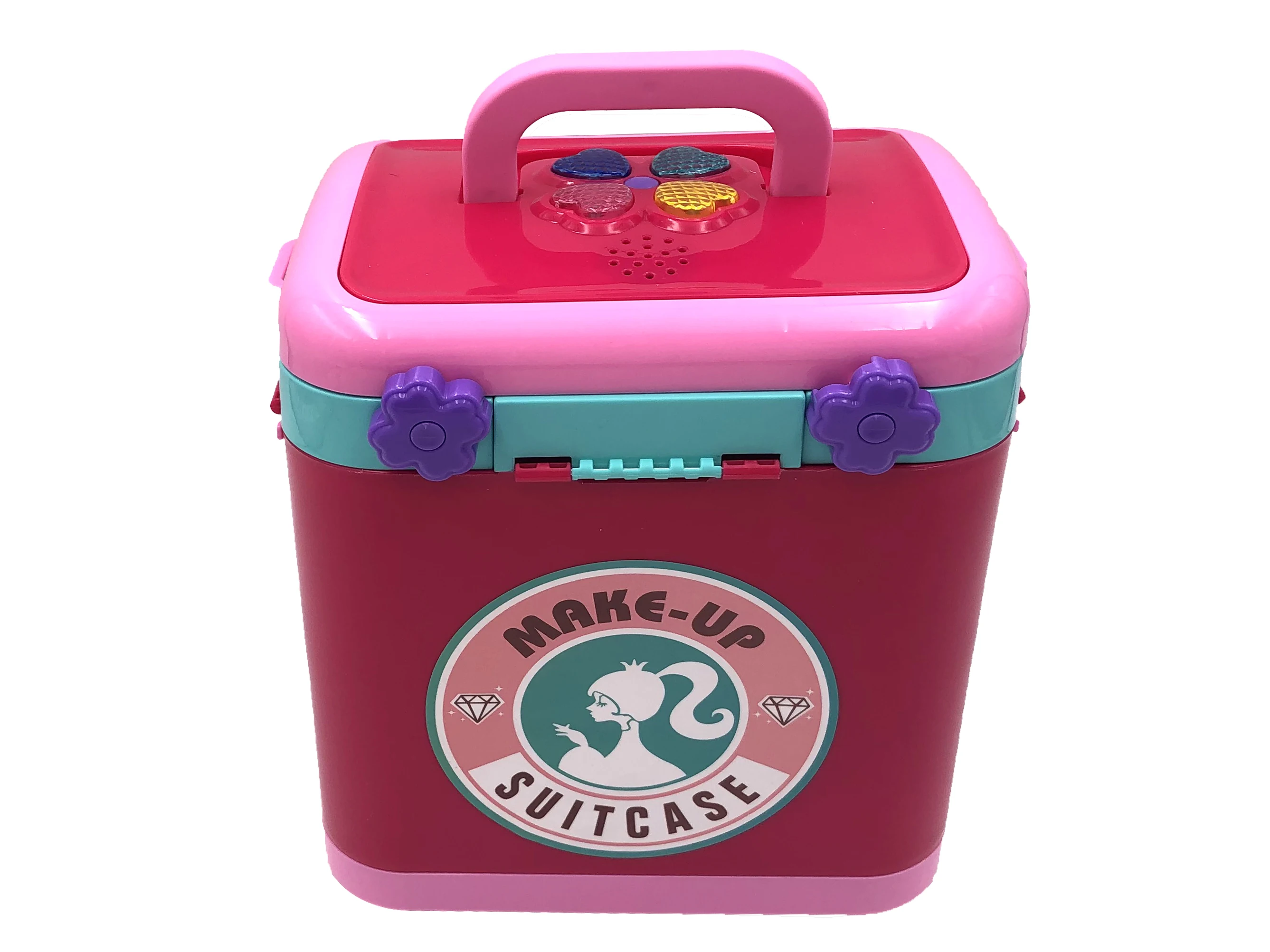 Fashion girls beautiful dresser pretend toys make-up set portable suitcase toy