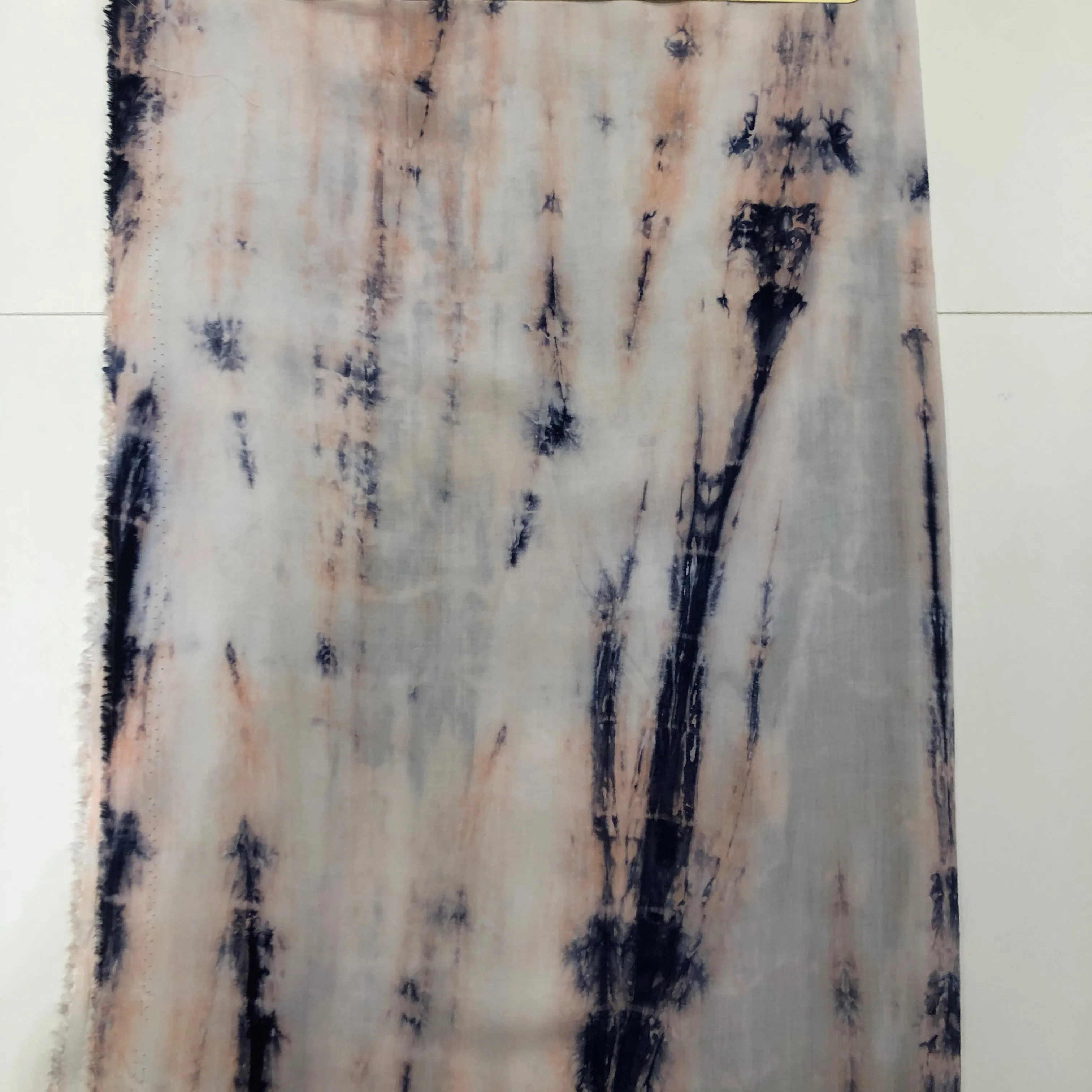 rayon chaills hand tie dye fabric snake skin pattern for maxi dresses beach wear