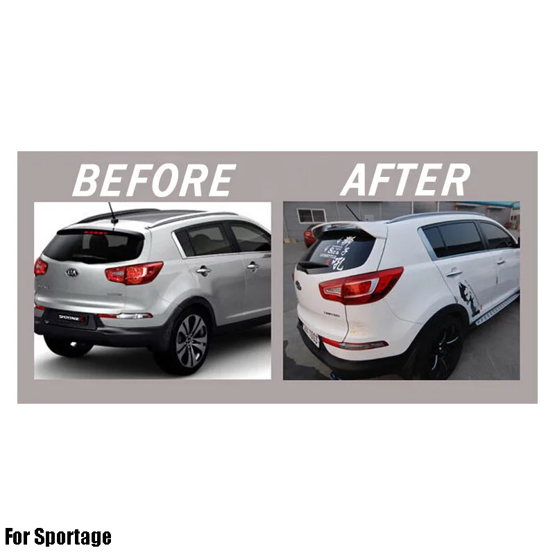 
ABS Primer Painted Back Rear Spoiler Lip Wing For Sportage 2011 2015 Rear Spoiler 