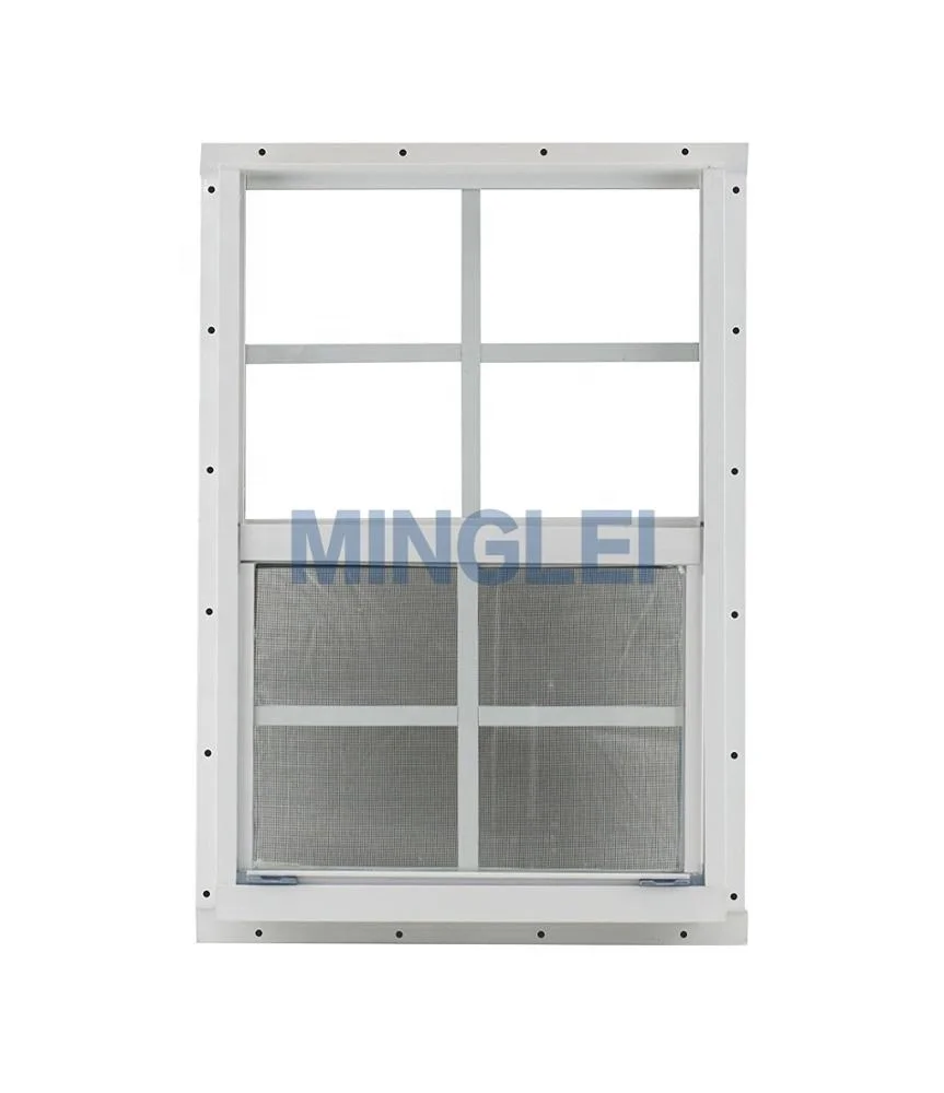 Aluminum vertical sliding shed windows