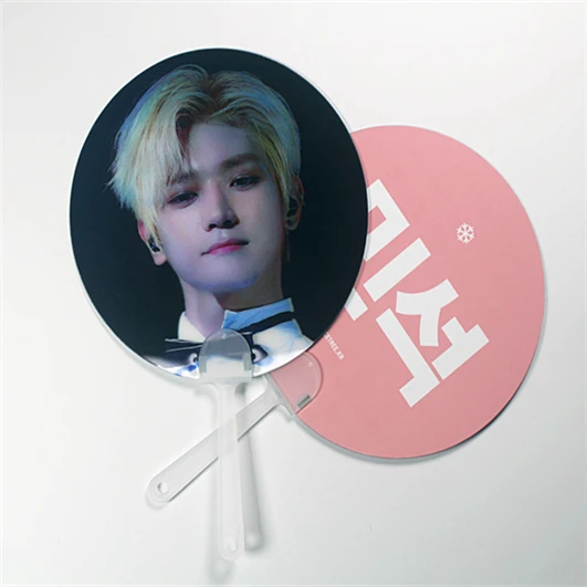2019 new item 3d lenticular hand fan for Korea star strong amazing flip effect for summer wholesales customized