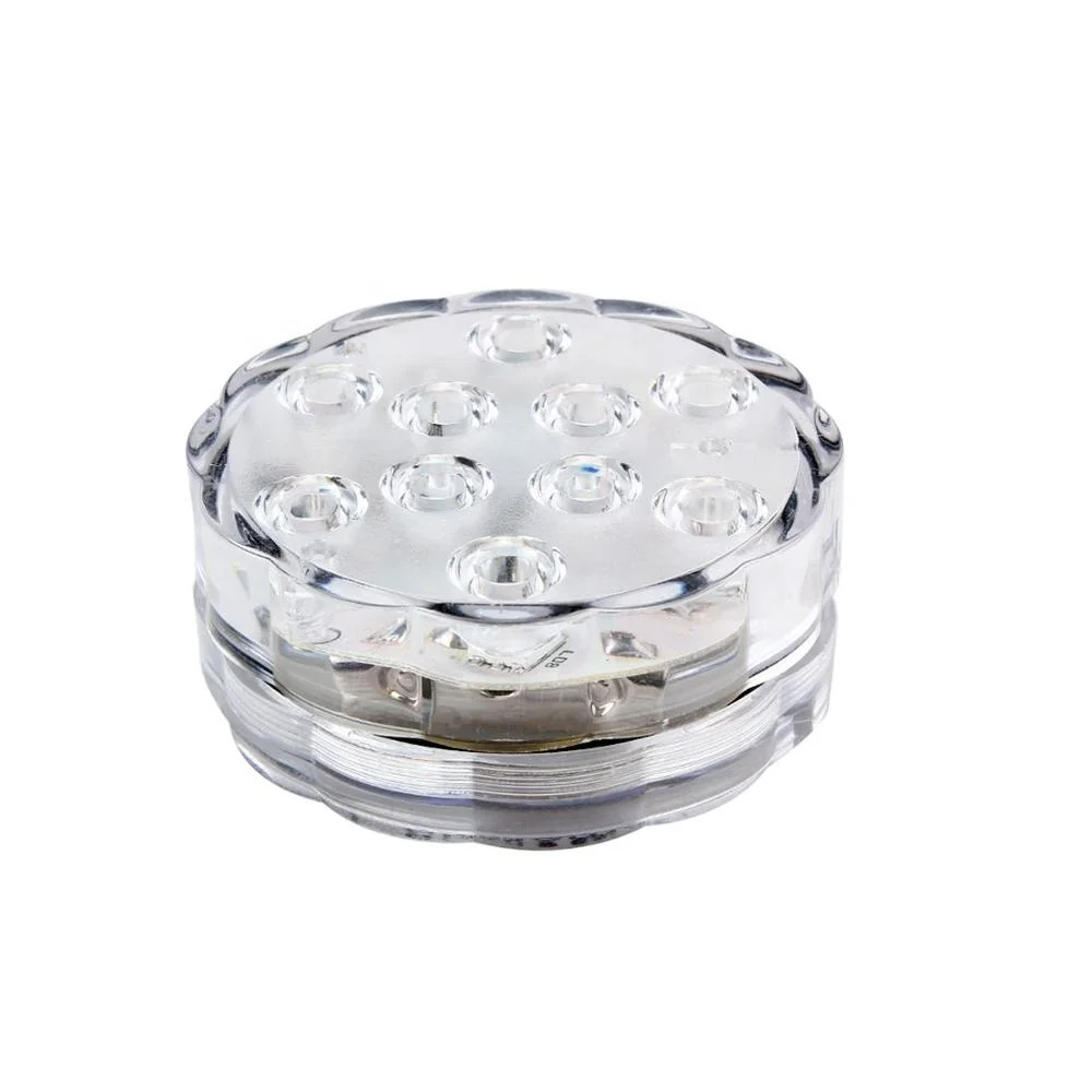 10leds Hookah Led Light Submersible Led Light Home Decoration Customized Logo Remote Control RGB Round Shape Outdoor Activity