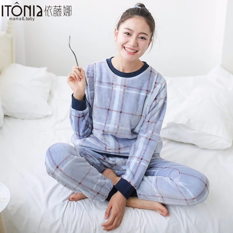 Custom made baby nursing pajamas breastfeeding in flannel