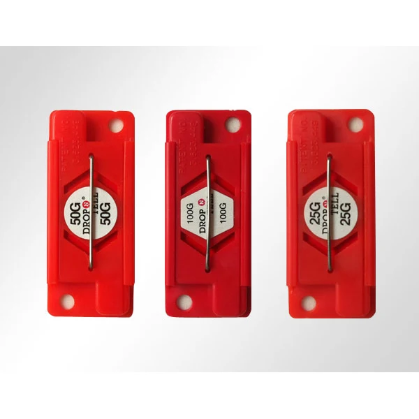 Drop n tell shock indicator impact sensor package label