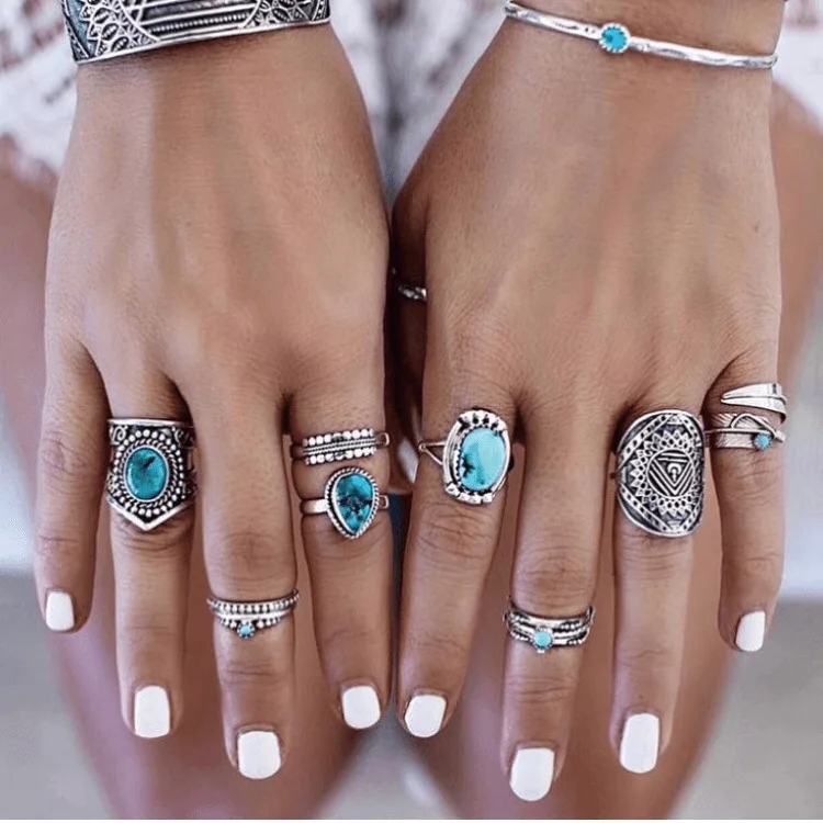 R556 moonstone rings black agate rings turquoise engagement rings