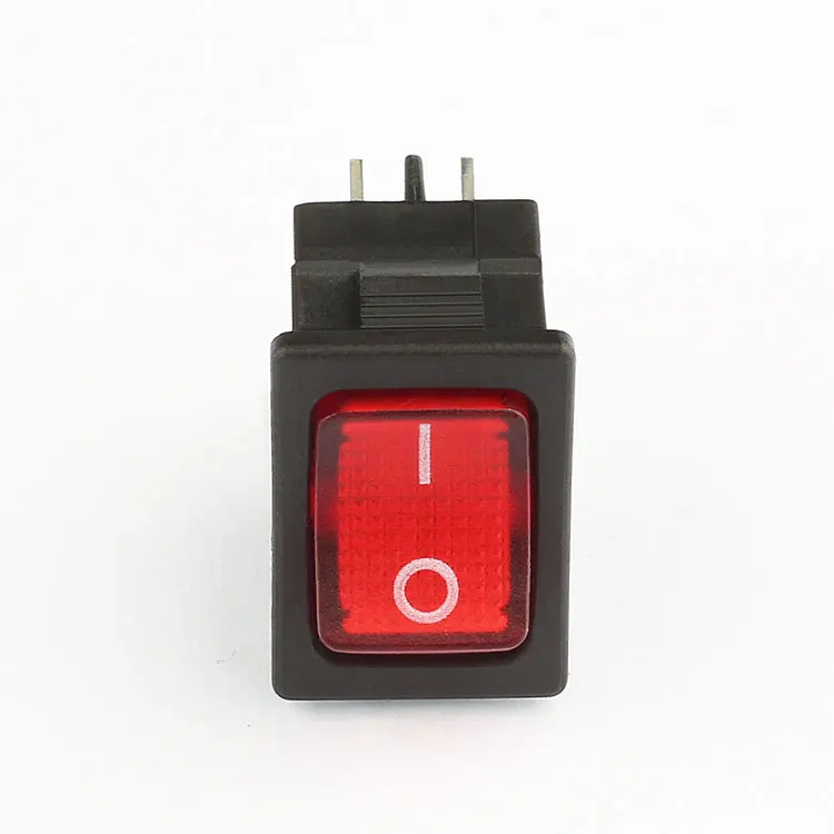 rocker switch 15x21mm miniature panel DPST on off 4 pin illuminated rocker switch