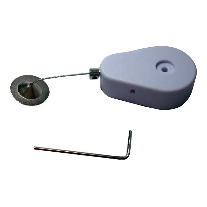 Anti-theft Pull Box Tear Drop Shape with Metal Retractable Metal Security Tether