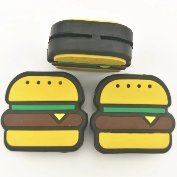 Custom burger tennis dampeners for tennis racket