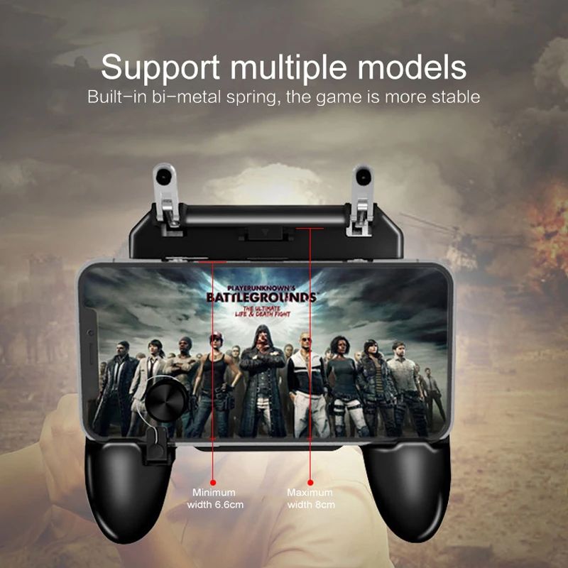 W11+ for  PUGB Mobile Game Controller Free Fire forPUBG Mobile Joystick Gamepad L1 R1 Button for iPhone Gaming Pad Android
