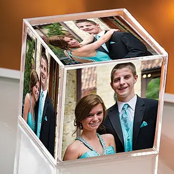 Factory Wholesale Luxurious Home Decor Clear 6 Sided Photo Cube Frame Acrylic Photofunia Photo Frame