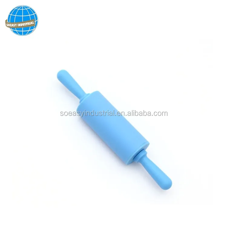 Silicone Rolling Pin Dough Roller for Pizza Cookie with PP Handle