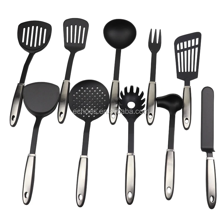 Лидер продаж кухонные инструменты комплект из 17 предметов нейлоновая кухонная утварь с антипригарным покрытием и термостойким для приготовления пищи