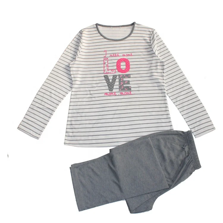 
Turkey pajamas for women femme stripe pijama 