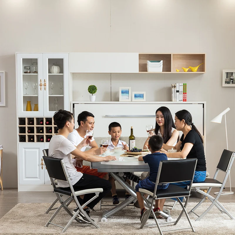 Widely used space saving adjustable murphy bed hardware beds bookshelf queen wall bed