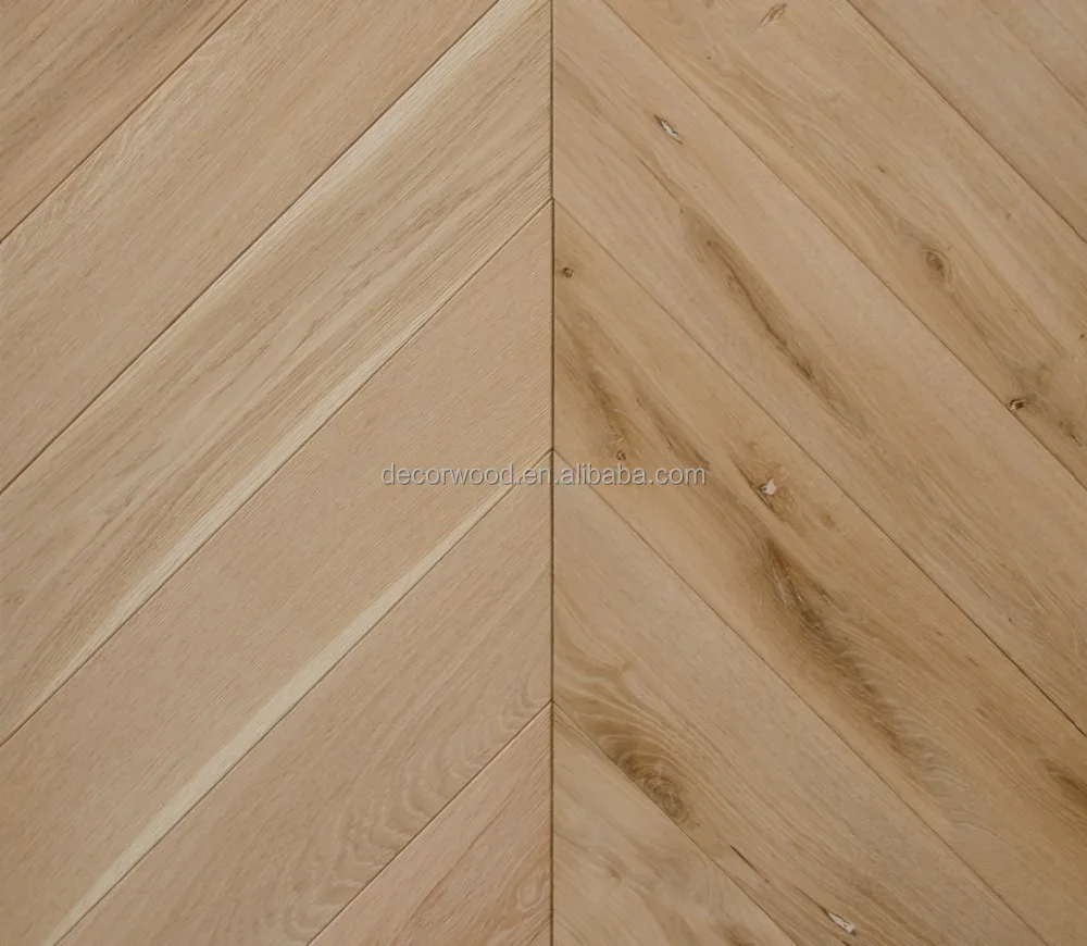 European popular white oak parquet chevron floors