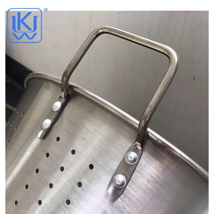 UKW Kitchenwares Double Ears Design Stainless Steel Colander Strainer Basket