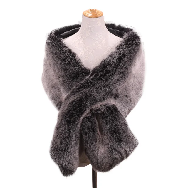 
New Crossover Fur Scarf Multicolor Imitation Fur Shawl Fluffy Faux Fur Scarves 