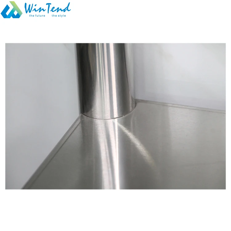 Commercial Hotel Restaurant Bakery Kitchen Equipment Stainless Steel Work Table Workbench With Round Tube