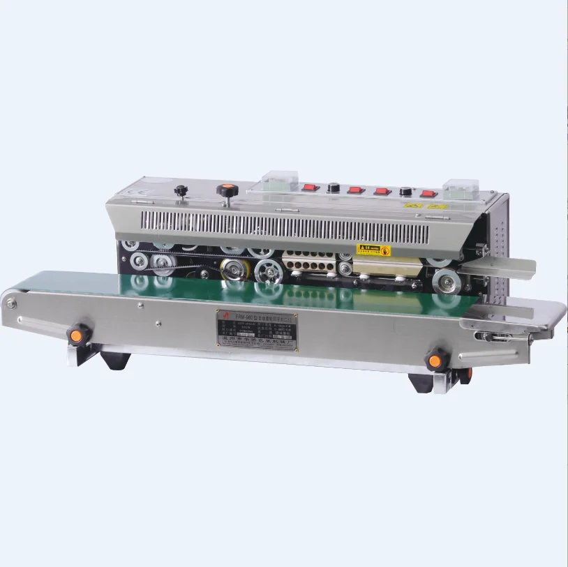 
Portable vertical and horizontal plastic bag closing machine with printer 