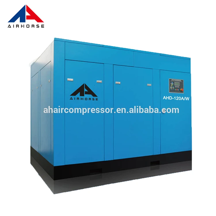 Power supply energy saving stationary 132KW 175HP industrial screw air compressor compression machine for sale