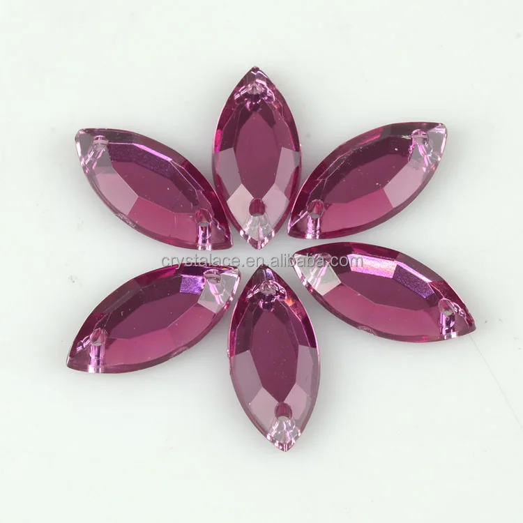 Horse eye AB rhinestones sew on acrylic beads, colour sew on acrylic stones