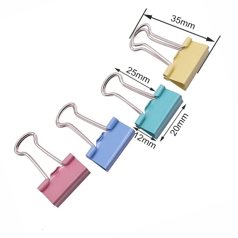 1.25-inch Metal Colorful Notes Letter Paper Clip Office Supplies Binding Securing Clip