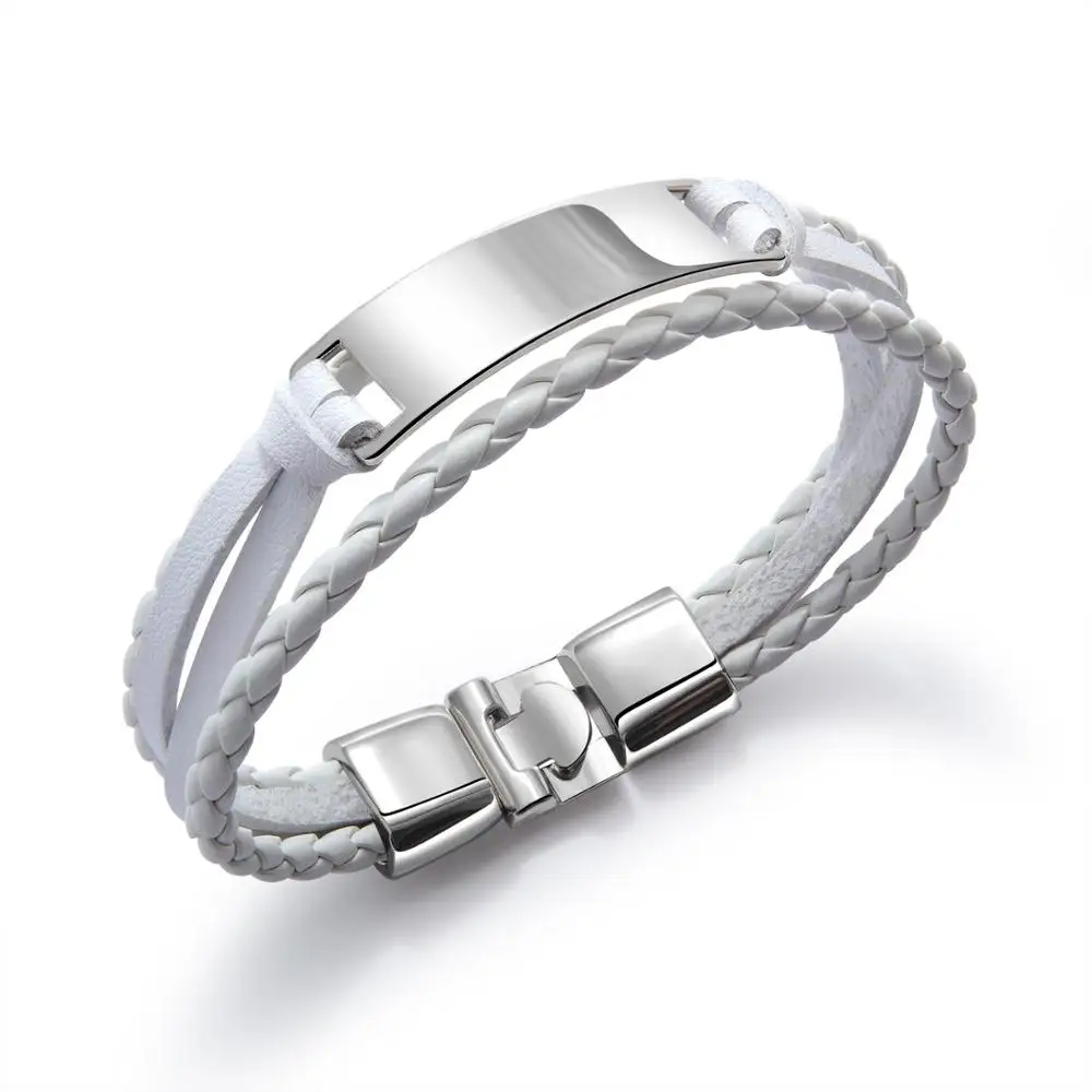 AFXSION высококачественные ювелирные изделия на заказ из сплава ручной работы кожаный шнур многослойный мужской браслет креативный простой ретро браслет