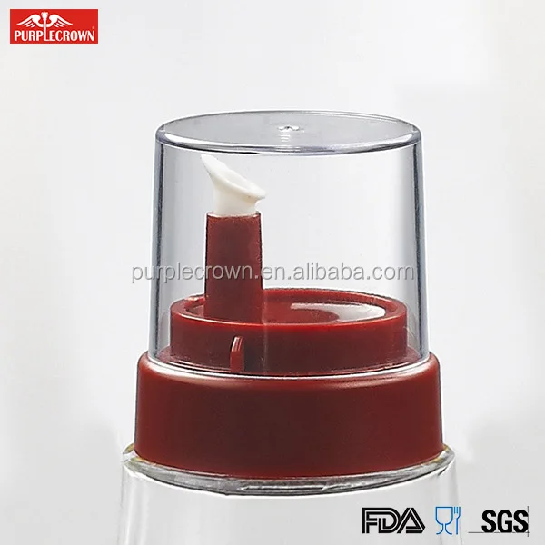 Wholesale hot selling 4 in 1 Set Glass Bottles for Olive Oil Vinegar Soy Sauce Dispenser with Plastic Rack