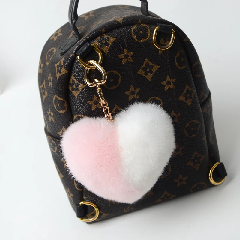 Factory wholesale rex rabbit fur cheap price colorful rabbit fur keyring