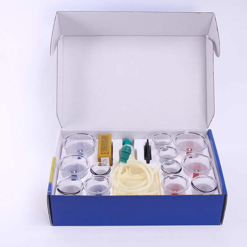 12 cups pull out a vacuum cupping apparatus with Russian Box
