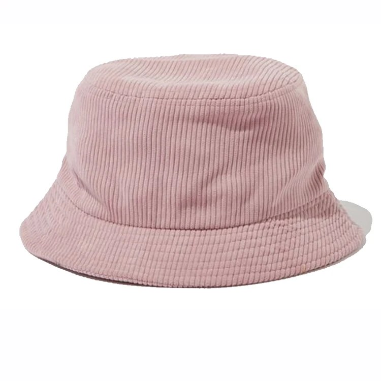 Custom Corduroy Kids Bucket Hat Caps Pink Gorras
