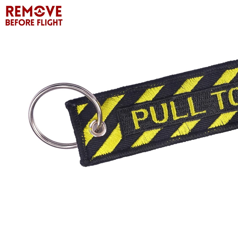 Aviation Gifts Keychain Pull To Eject Embroidered Key Chain Fashion Car Key Chains Embroidery Key Chain Key Fob OEM Car Keychain