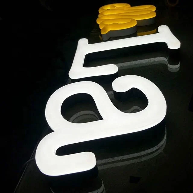 Высококачественный водонепроницаемый светящийся наружный 3d знак