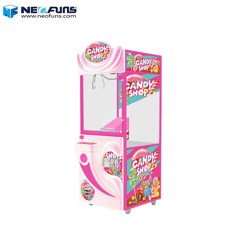 Neofuns Colorful Candy Shop Theme Claw Machine Pink Candy Vending Crane Machine for Sale