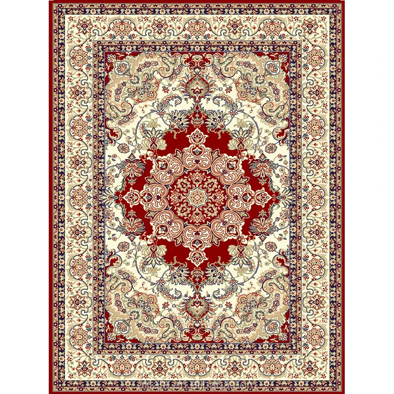 Wilton machine made viscose persian round rug carpet